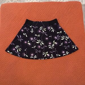 NWOT Juicy Couture Black Label Floral Black Skirt